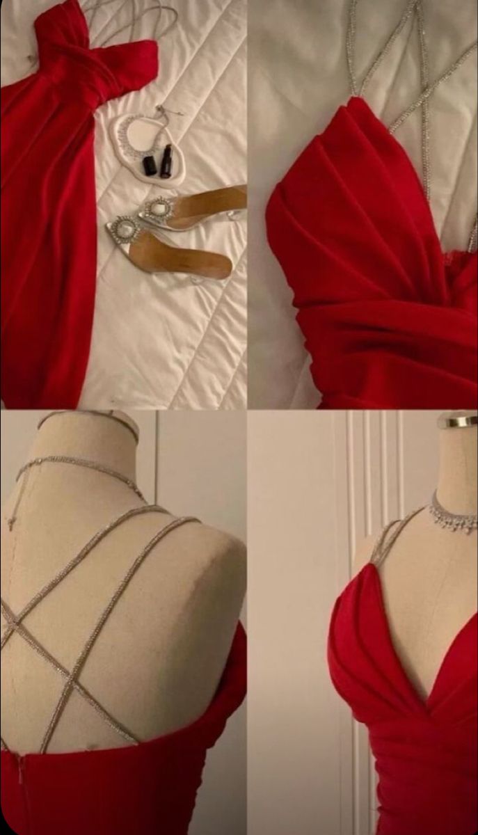Pretty A line Spaghetti Straps Red Formal 8th Grade Homecoming Dresses Summer Middle School Hoco Dress Homecoming Outfits DH231