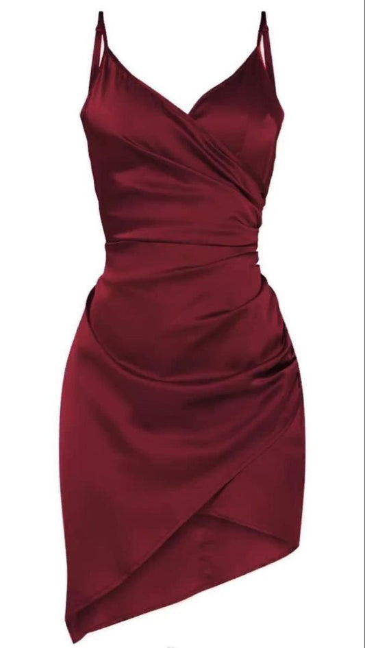 Pretty Sheath Spaghetti Straps Burgundy Short Formal 8th Grade Homecoming Dresses Summer Middle School Hoco Dress Homecoming Outfits DH246