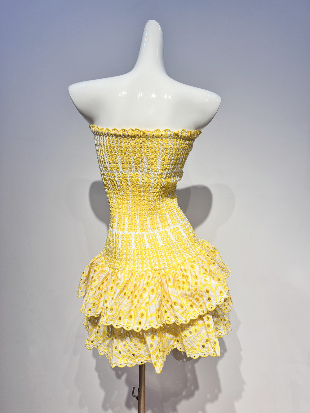 Robe fourreau bustier moulante en dentelle jaune, tenue de soirée, tenue de 18e anniversaire, robe de remise de diplôme, robe courte Hoco DH2523