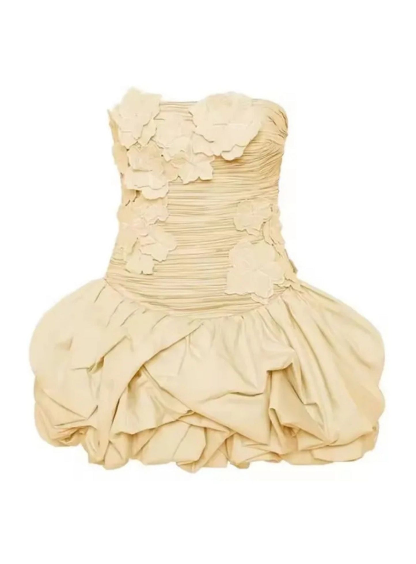 Robe de bal modeste sans bretelles en satin et dentelle, tenue de soirée courte pour 16e anniversaire, robe de remise de diplôme, mini robe Hoco DH2540