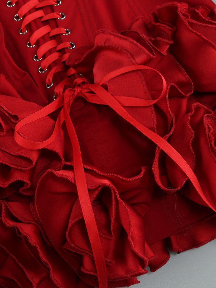 Robe fourreau sexy bustier en satin rouge, tenue de soirée, tenue de 18e anniversaire, robe de remise de diplôme, robe courte Hoco DH2550