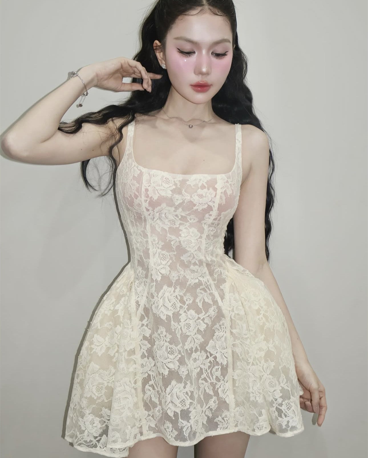 Robe de bal mignonne, carrée, vert sauge, courte, en dentelle, formelle, pour la 8e année, robe de cocktail pour le collège, tenues Hoco DH2628