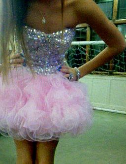 Robe de bal modeste en tulle rose, décolleté en cœur, robe de soirée formelle, robe de bal de fin d'année, robe courte Hoco DH2576