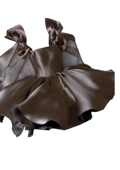 Robe de bal courte en satin rose à bretelles, tenue de soirée de 4e année, robe de cocktail pour le collège, tenue Hoco DH2591