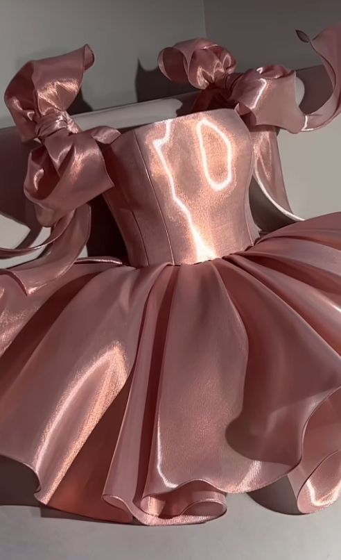 Robe de bal courte en satin rose à bretelles, tenue de soirée de 4e année, robe de cocktail pour le collège, tenue Hoco DH2591