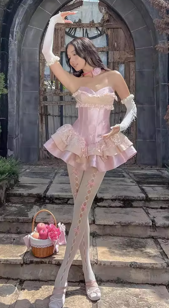 Modest Ball Gown Sweetheart Pink Satin Lace Short Formal 8th Grade Homecoming Dresses Middle School Cocktail Dress Hoco Outfits DH2589