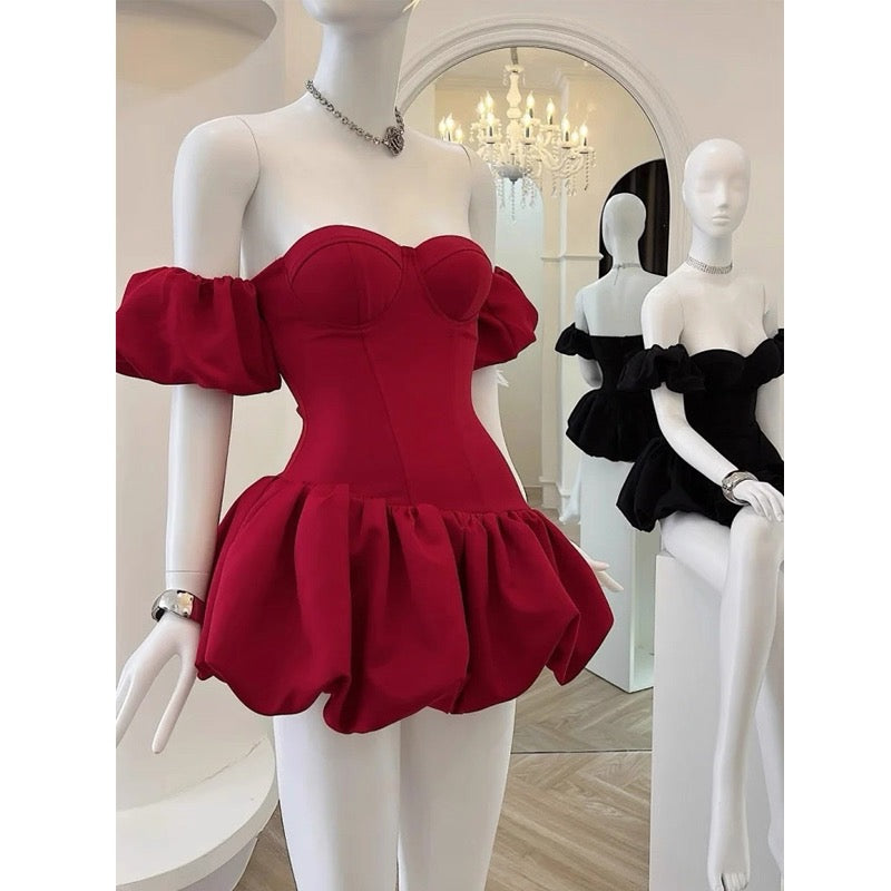 Robe de bal courte en satin blanc à épaules dénudées, tenue de soirée de 4e année, robe de cocktail pour le collège, tenue Hoco DH2627