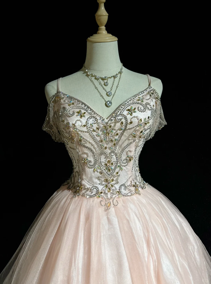 Cute Ball Gown Spaghetti Straps Light Pink Mini Short Formal Homecoming Dresses Party Short Prom Dress Hoco Dresses DH2649