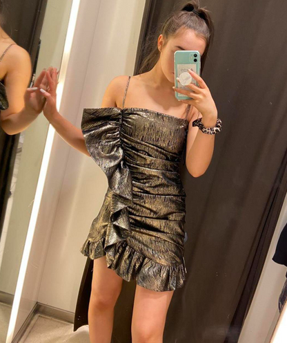 Einzigartiges Etuikleid aus trägerlosem Satin, formelles, enges Homecoming-Kleid für die 8. Klasse, Tanz-Abschlusskleid, kurze Hoco-Kleider DH2686