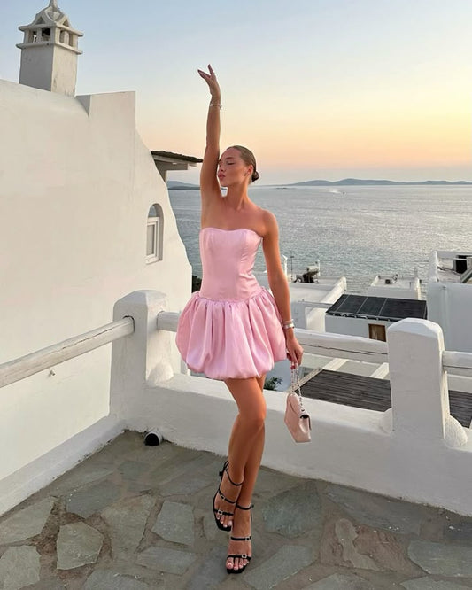 Cute Ball Gown Sweetheart Pink Short Formal Homecoming Dresses Party Graduation Dress Hoco Dresses DH2748