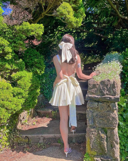 Cute A line Spaghetti Straps Formal 8th Grade Homecoming Dresses Beige Summer Middle School Hoco Dress Homecoming Outfits DH42