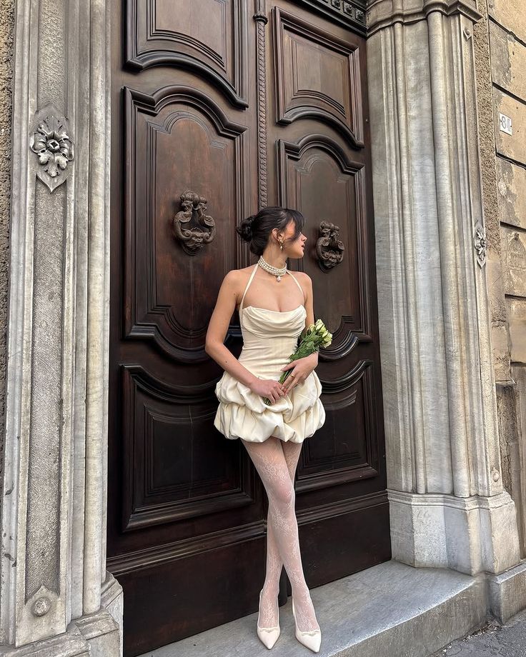 Fancy Short Hoco Dresses A line Halter Satin Mini Formal 8th Grade Homecoming Dresses Summer Middle School Homecoming Outfits DH51