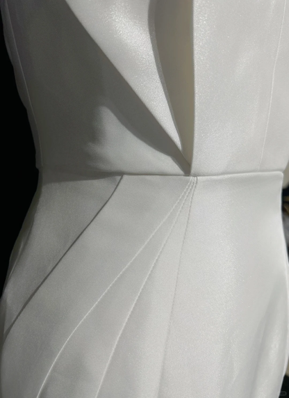 Vintage Wedding Dress 1950s 1940s Mermaid Sweetheart Satin White Long Wedding Dresses Bridal Gowns Brides Gown DH549