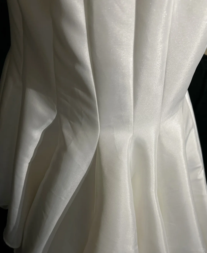Vintage Wedding Dress 1950s 1940s Mermaid Sweetheart Satin White Long Wedding Dresses Bridal Gowns Brides Gown DH549