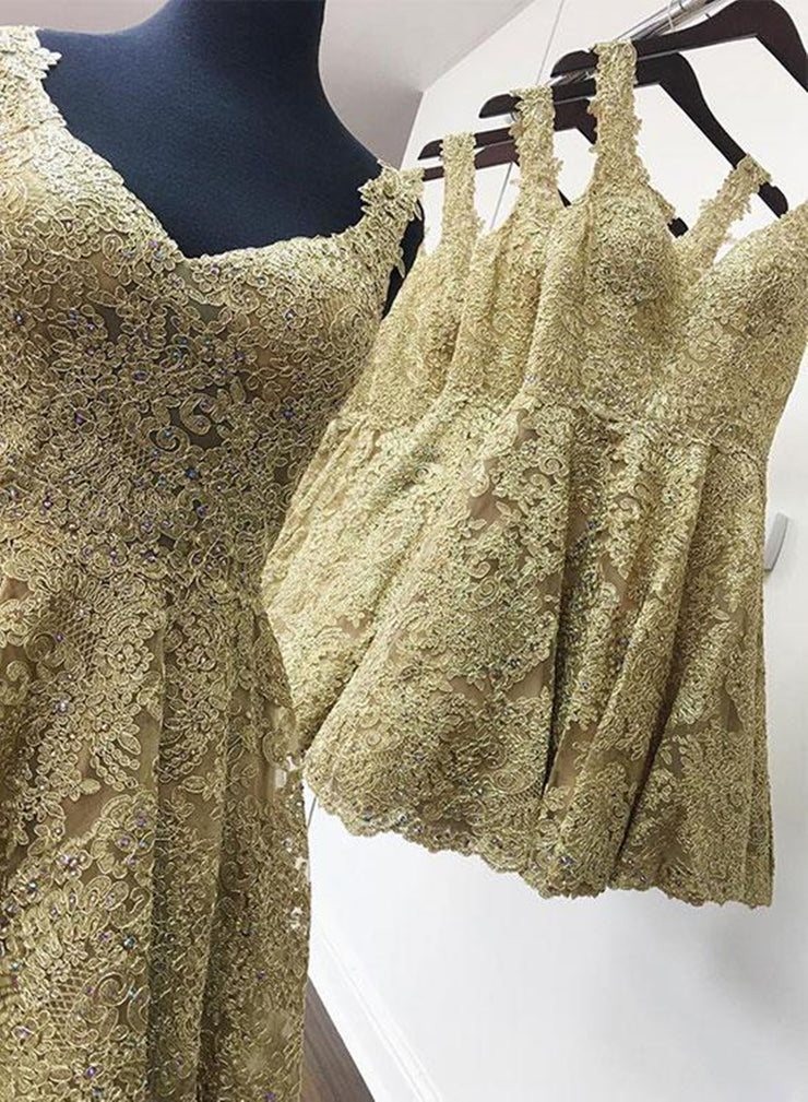 Hübsches Ballkleid mit herzförmigem Ausschnitt und goldener Spitze, kurzes formelles Homecoming-Kleid für die 8. Klasse, Sommer, Mittelschule, Hoco-Kleid, Homecoming-Outfits DH653