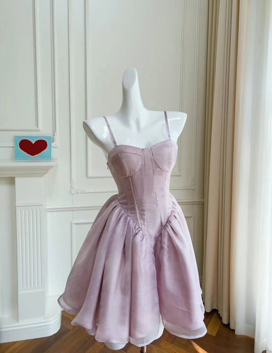 Fancy Short Hoco Dresses A line Straps Lilac Mini Blue Formal 8th Grade Homecoming Dresses Summer Middle School Homecoming Outfits DH73