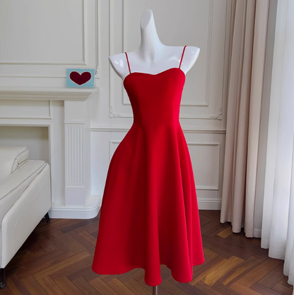 Fancy Short Hoco Dresses A Line Spaghetti Straps Red Formal 8th Grade Homecoming Dresses Summer Middle School Homecoming Outfits DH75