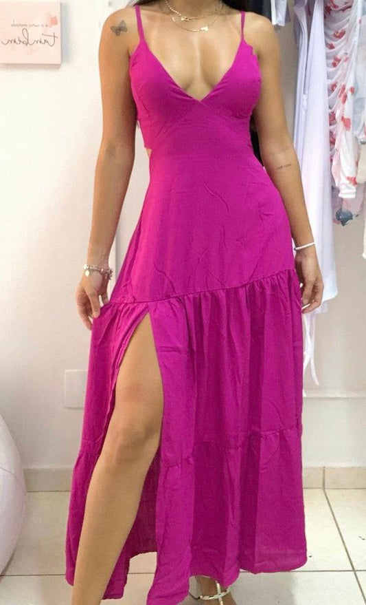 Elegant A line Spaghetti Straps Slit Prom Dresses Party Dress Summer 20th Birthday Outfits 18th Birthday Dresses DH781