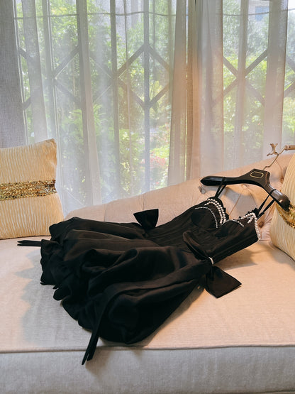 Fancy Short Hoco Dresses Ball Gown Spaghetti Straps Black Formal 8th Grade Homecoming Dresses Summer Middle School Homecoming Outfits DH79