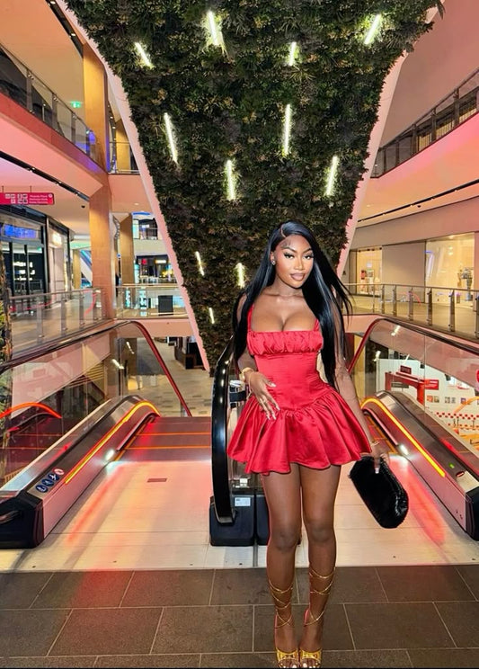 Pretty A line Square Neck Red Short Formal 8th Grade Homecoming Dresses Summer Middle School Hoco Dress Homecoming Outfits DH810
