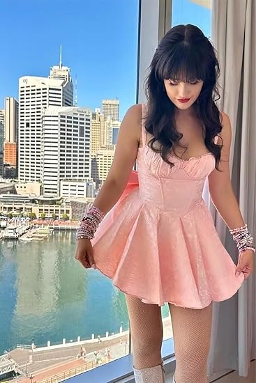 Pretty A line Square Neck Red Satin Short Formal 8th Grade Homecoming Dresses Summer Middle School Hoco Dress Homecoming Outfits DH812