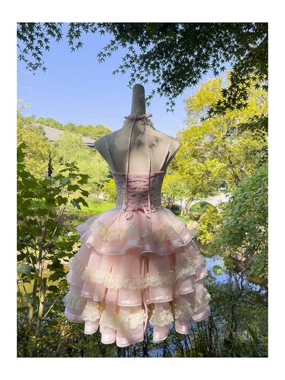 Cute Ball Gown Spaghetti Straps Pink Short Homecoming Dress Summer Middle School Formal 8th Grade Hoco Dresses Summer Homecoming Outfits DH89