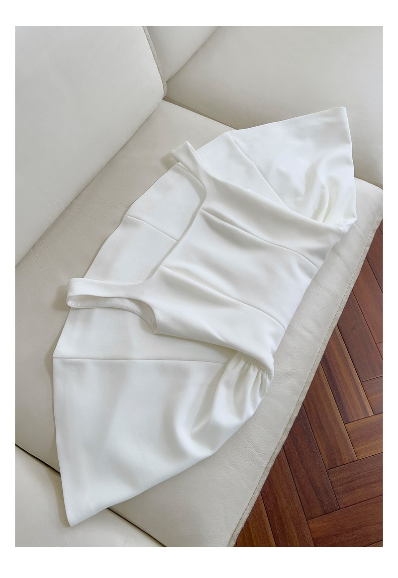Cute A line Square Neck Short White Formal 8th Grade Homecoming Dresses Summer Middle School Hoco Dress Homecoming Outfits DH92
