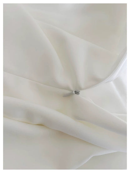 Cute A line Square Neck Short Satin White Formal 8th Grade Homecoming Dresses Summer Middle School Hoco Dress Homecoming Outfits DH97