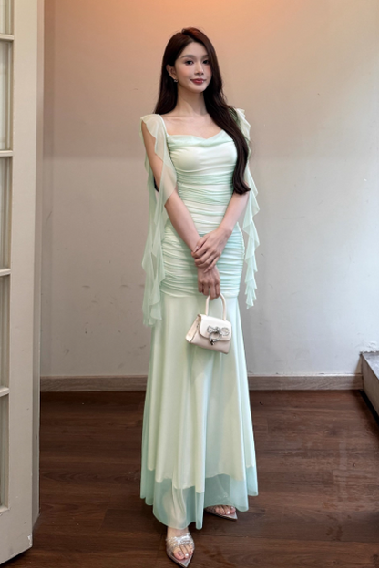 Robe de bal courte à bretelles spaghetti, gris argenté, robe de soirée courte, robe de bal Hoco DH2684
