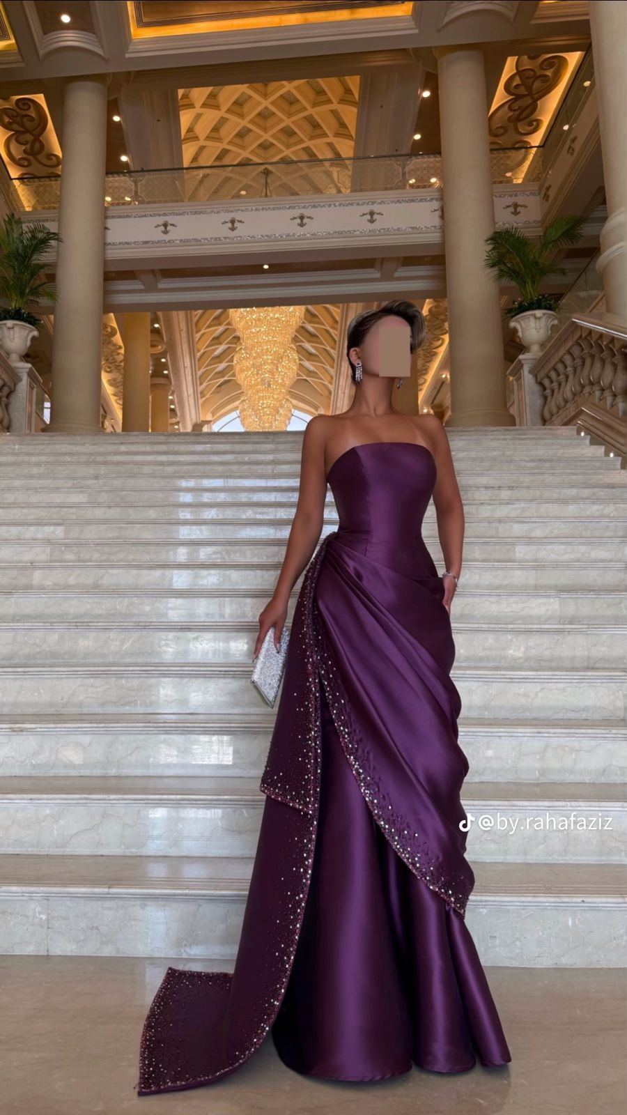 Sexy Strapless Sheath Long Prom Dresses Sleeveless Satin Purple Evening Dresses DP04044