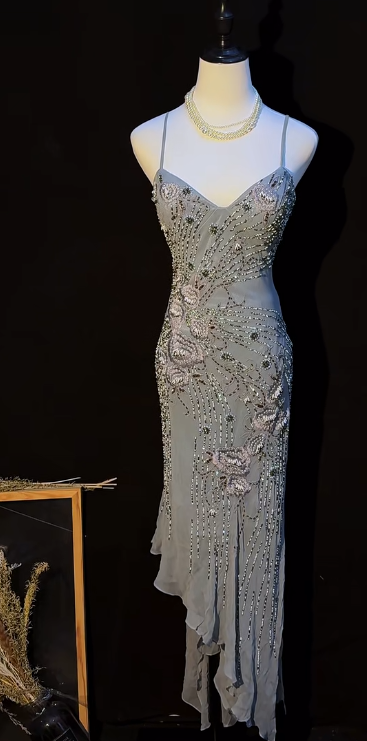 Robe de bal courte à bretelles spaghetti, gris argenté, robe de soirée courte, robe de bal Hoco DH2684