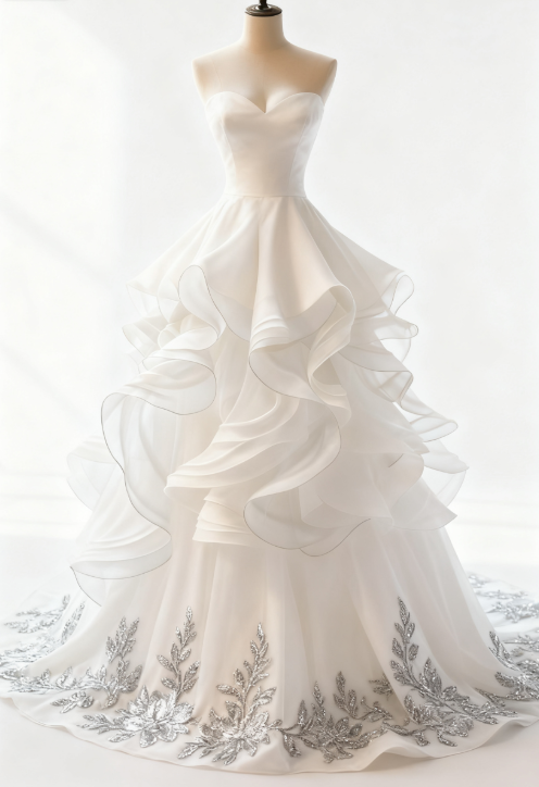 Chic Sweetheart A-Line Long Wedding Dresses Chiffon White Bridal Dresses Sleeveless Bridal Gowns DP04134