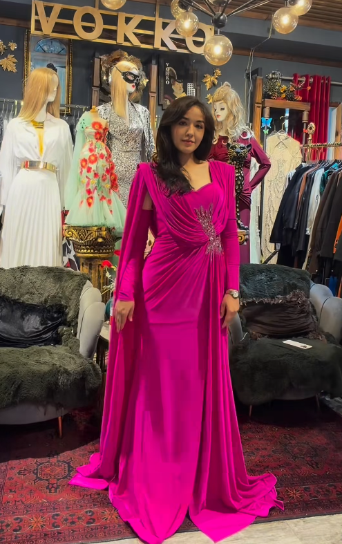 Chic Sheath Fuchsia Mother-of-the-Bride Dresses Chiffon Wedding Guest Dresses  Fuchsia Evening Dresses DP04161