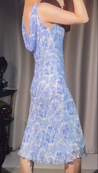 Robe de bal courte à bretelles spaghetti, gris argenté, robe de soirée courte, robe de bal Hoco DH2684