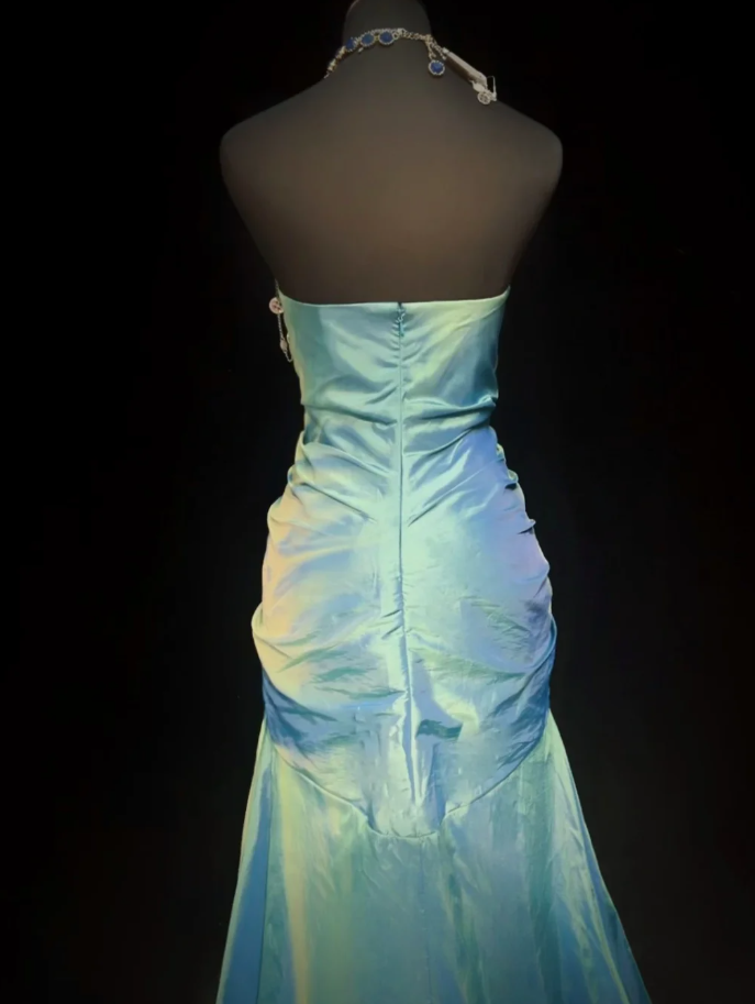 Sweetheart Sheath Long Prom Dresses Chic Satin Evening Dresses Sleeveless Formal Dresses DP04400