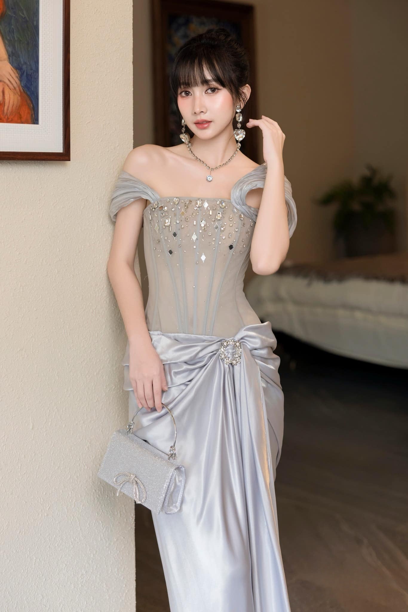 Süßes Ballkleid Spaghettiträger Silbergrau Mini Kurzes Formales Homecoming-Kleid Party Kurzes Ballkleid Hoco Kleider DH2684