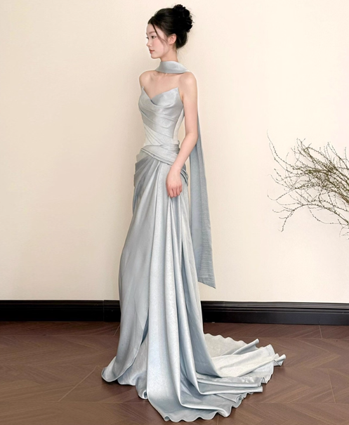 Süßes Ballkleid Spaghettiträger Silbergrau Mini Kurzes Formales Homecoming-Kleid Party Kurzes Ballkleid Hoco Kleider DH2684