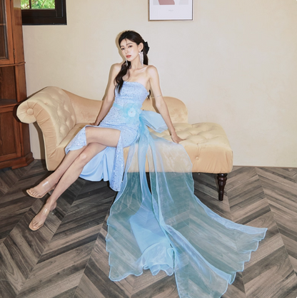 Robe de bal courte à bretelles spaghetti, gris argenté, robe de soirée courte, robe de bal Hoco DH2684