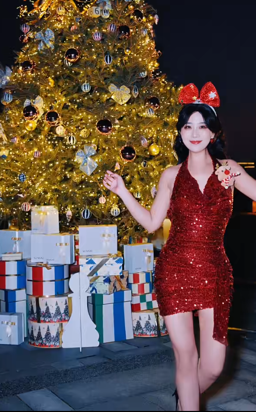 Sexy Halter Sheath Long Prom Dresses Sequins Burgundy Christmas Dresses Sleeveless Evening Dresses DP04468