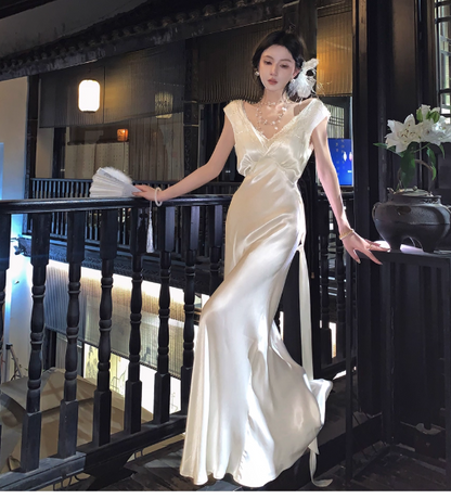 Robe de bal courte à bretelles spaghetti, gris argenté, robe de soirée courte, robe de bal Hoco DH2684