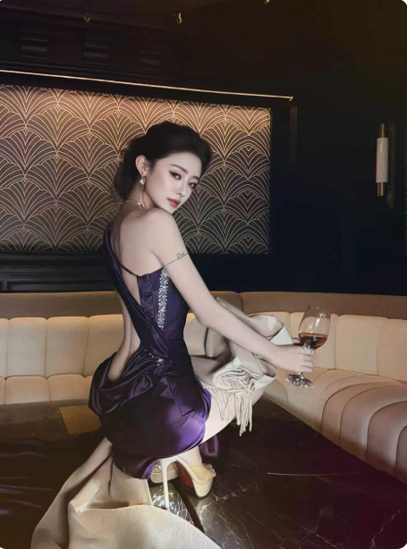 Sexy Purple Sheath Long Prom Dresses Satin One-shoulder Evening Dresses Backless Birthday Dresses DP04536