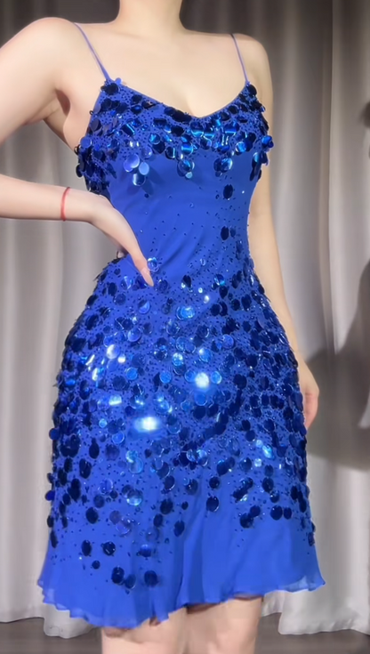 Süßes Ballkleid Spaghettiträger Silbergrau Mini Kurzes Formales Homecoming-Kleid Party Kurzes Ballkleid Hoco Kleider DH2684