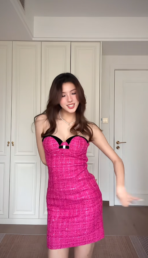 Sexy Sheath Hot Pink Short Prom Dresses Satin Sweetheart Evening Dresses Sleeveless Party Dresses DP04615