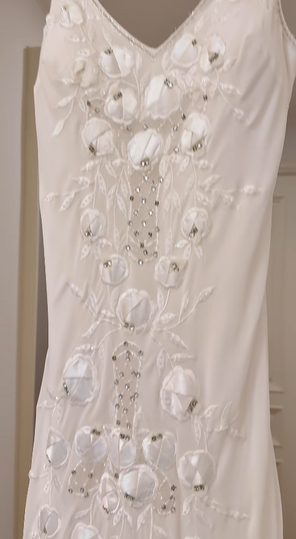 Simple Mermaid Long Prom Dresses Chiffon White Evening Dresses Sleeveless Birthday Dresses DP04626