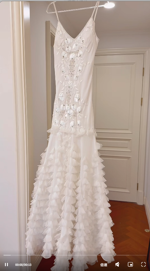 Simple Mermaid Long Prom Dresses Chiffon White Evening Dresses Sleeveless Birthday Dresses DP04626