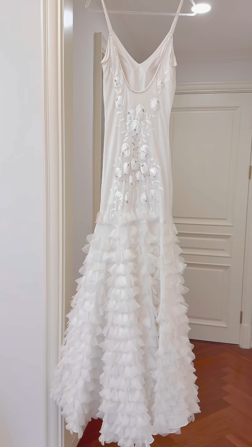 Simple Mermaid Long Prom Dresses Chiffon White Evening Dresses Sleeveless Birthday Dresses DP04626