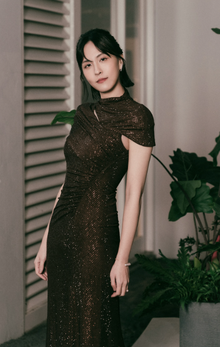 Glam Chocolate Sheath Long Prom Dresses Tulle Sleeveless Party Dresses Glitter Wedding Guest Dresses DP04638