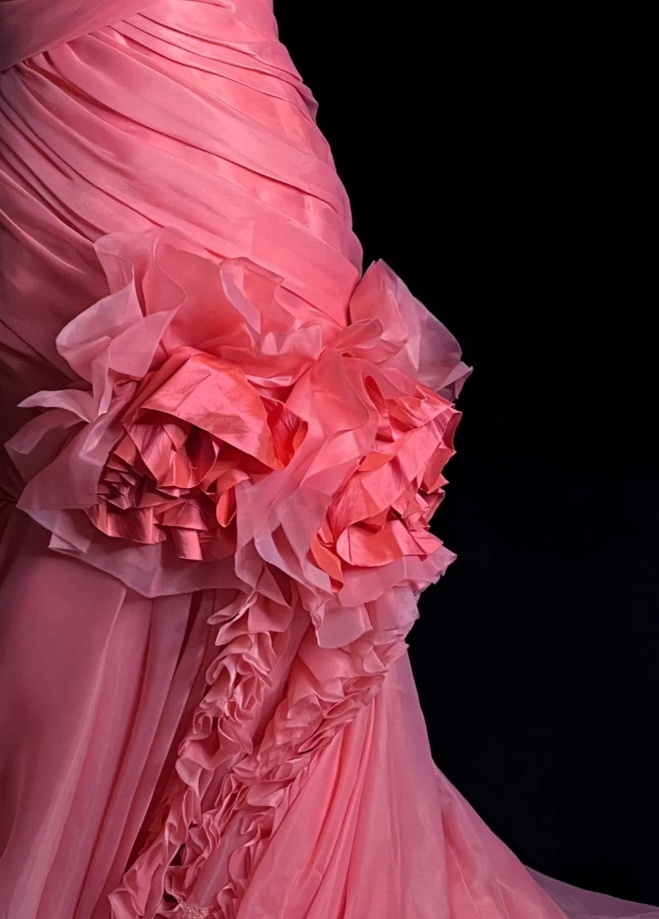 Gorgeous Sheath Long Prom Dresses Tulle  Watermelon Quinceanera Dresses Strapless Birthday Dresses DP04672