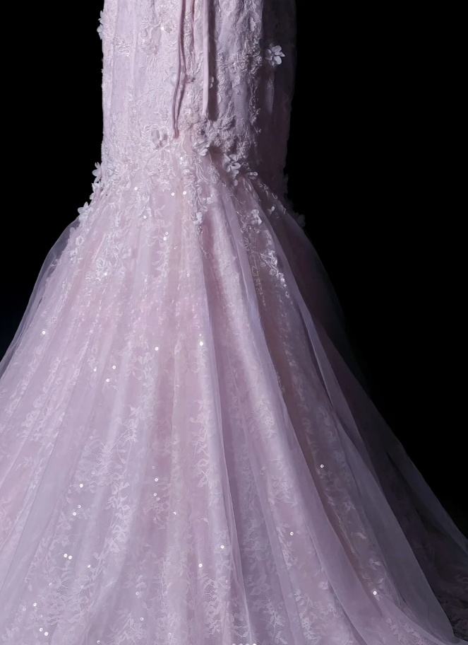 Gorgeous Pink Long Prom Dresses  Straps Mermaid Birthday Dresses Appliques Tulle Sleeveless Evening Gowns DP04737