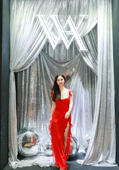 Gorgeous Red Long Prom Dresses Straps Sheath Birthday Dresses Chiffon Sleeveless Evening Gowns DP04738